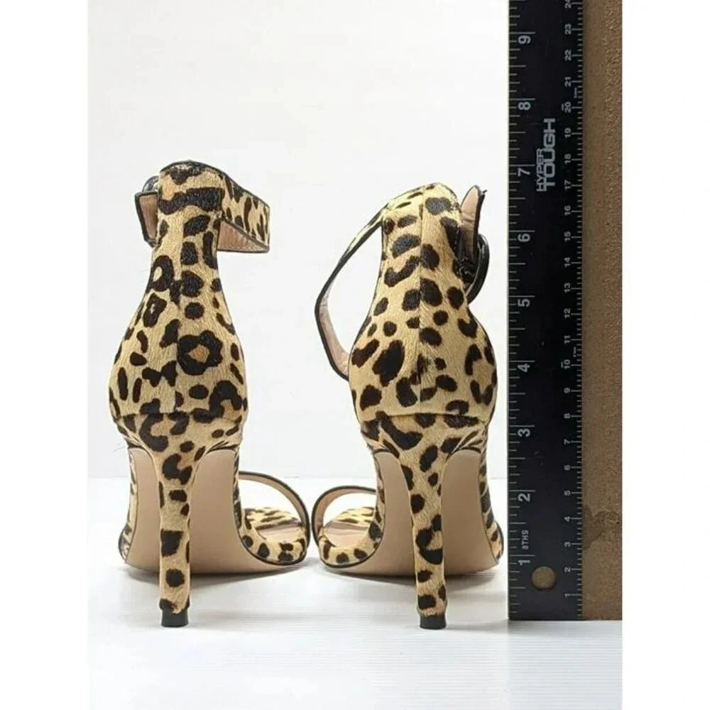 Aqua Women's Seven Leopard Print Calf Hair High-Heel Sandals Size 9.5 MSRP $119 - Picture 6 of 8